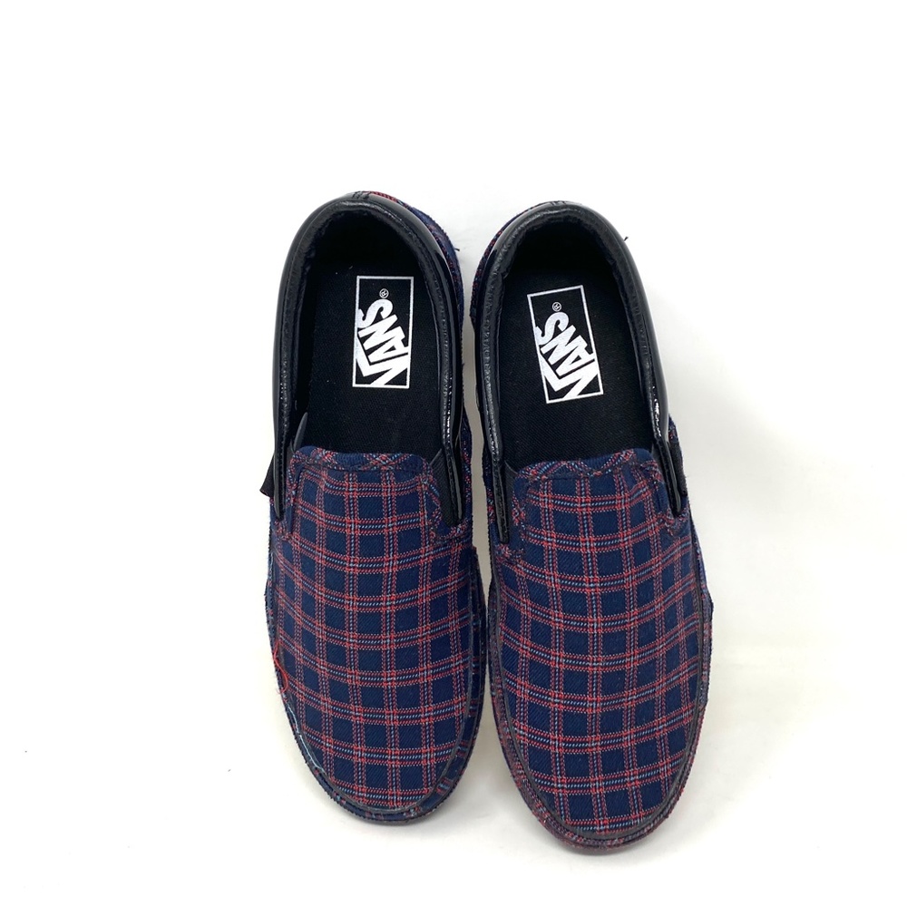 VANS Classic Slip Plaid Black Red Women Low Top Canvas Sneakers Size VN0A3JEZ458 - Picture 5 of 11
